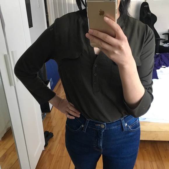 H & M olive green blouse (NEW) - Picture 6 of 6